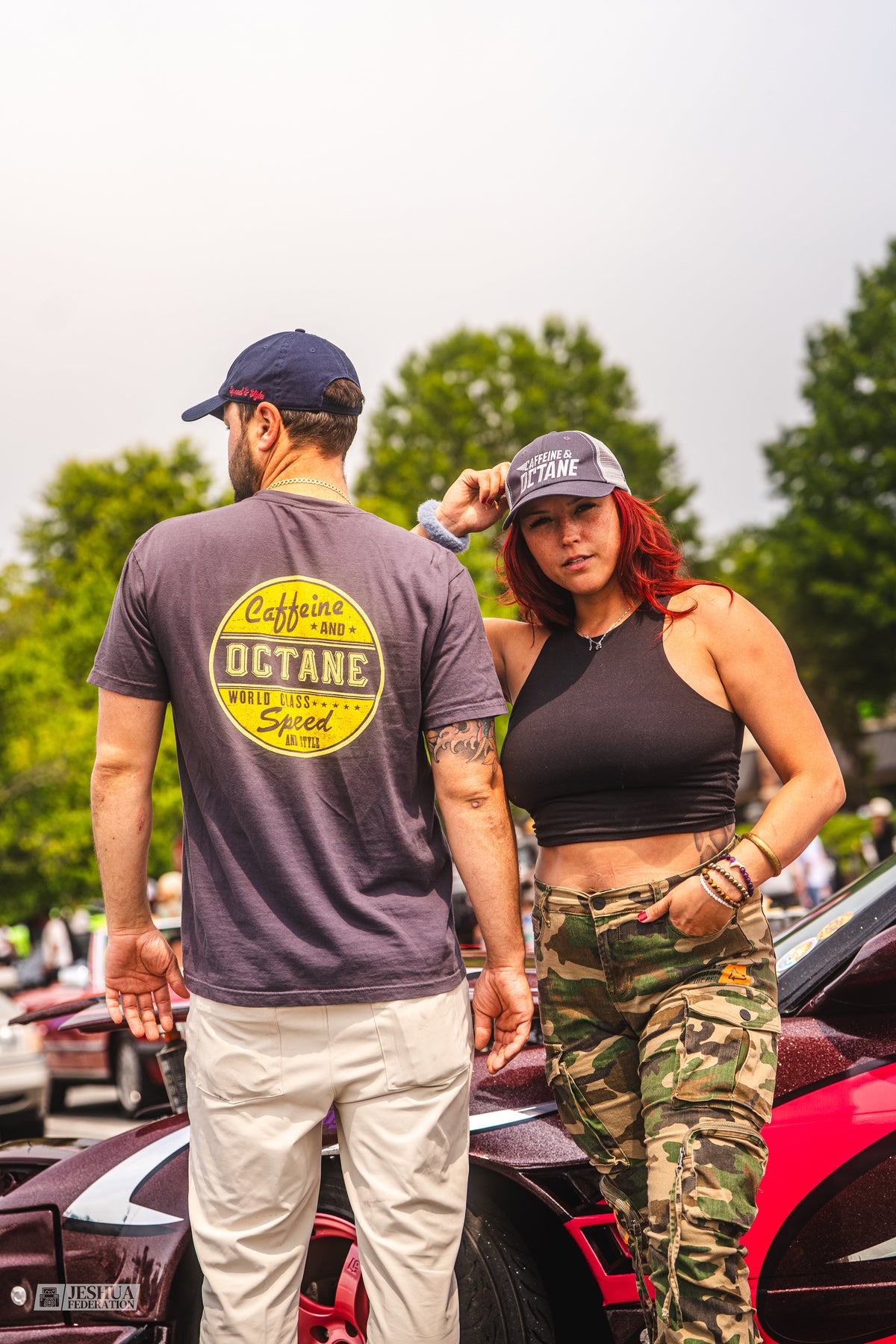 Cars and Coffee Apparel - Comfort Colors Brand Official Caffeine and Octane Merchandise