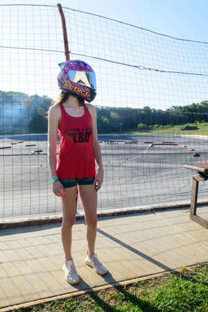 C&O “Wings” Flowy Ladies Tank- Red