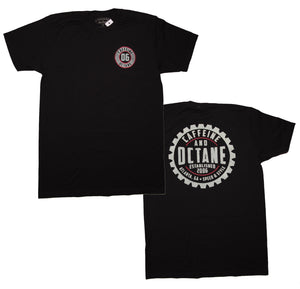 Caffeine and Octane "Gear" 06 - Black T-Shirt