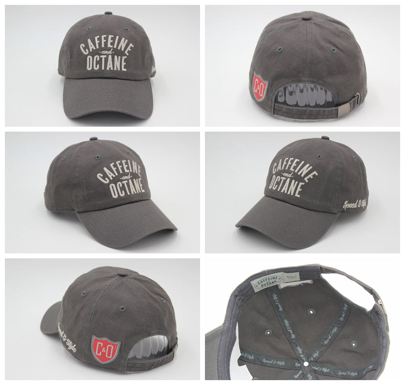 Hat - - Black Vintage Mesh Octane Back And \'Red Logo\' FLEX-FIT Snapback Caffeine Patch